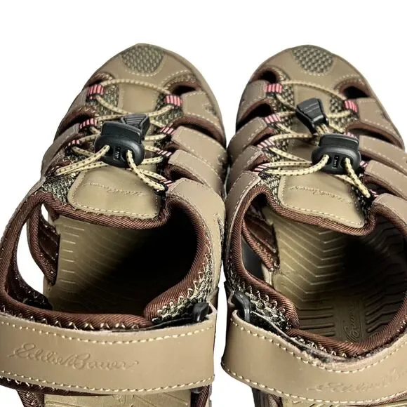Eddie Bauer Fisherman Sandals Womens 10 Brown Leather Blakely Adjustable Hiking - Picture 8 of 15
